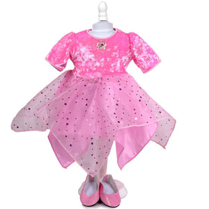 doll fairy dancer dress in pink with matching shoes