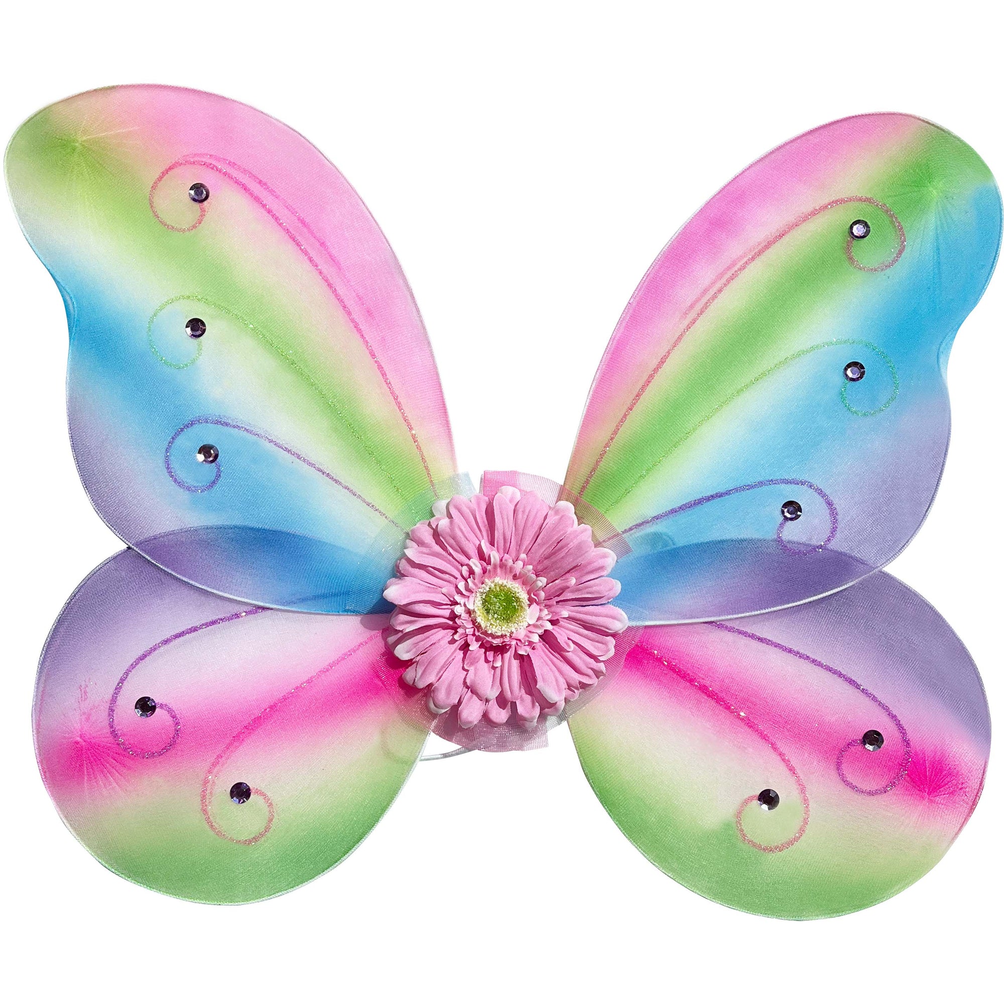 Fairy Wings Rainbow Pink Daisy - Fairy Finery