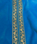 Capa de terciopelo de algodón con ribete de cinta