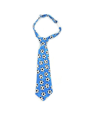 Fly Guy toddler necktie in blue soccer print