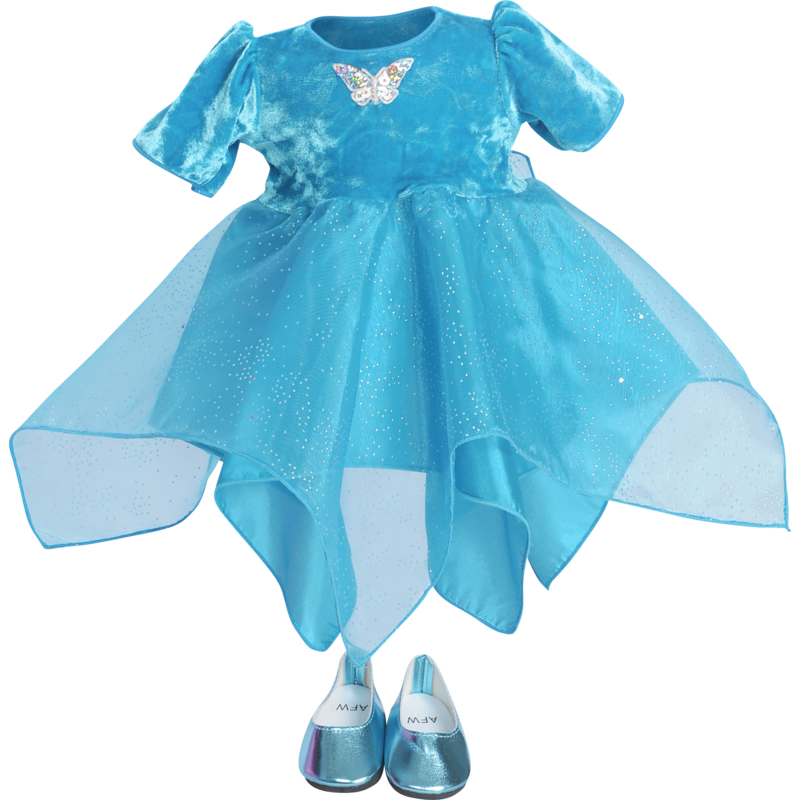 Doll Fairy Dancer Dress for 18" Dolls | Fairy Finery Teal Doll Fairy Dancer Dress for 18" Dolls | Fairy Finery Teal