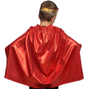 back of kids red costume cape
