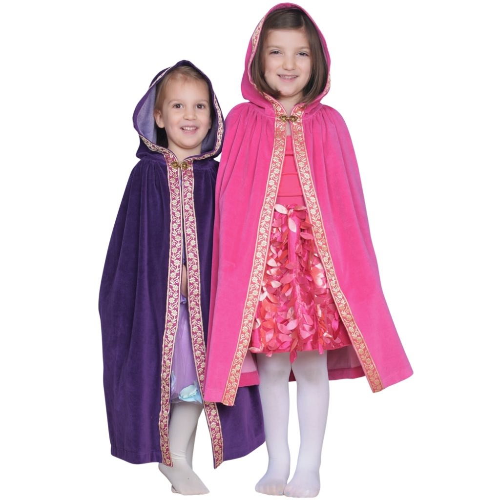 Cotton Velour Cape with Ribbon Trim - Fairy Finery