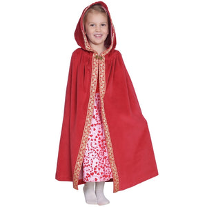 Cotton Velour Cape with Ribbon Trim - Fairy Finery