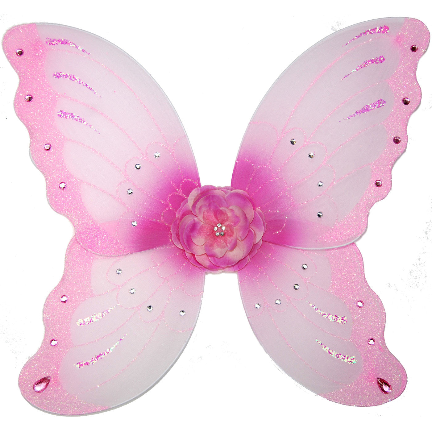 girls blue fairy wings with flower