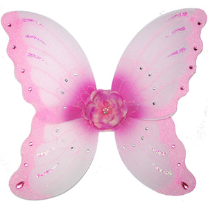 girls light pink fairy wings with flower