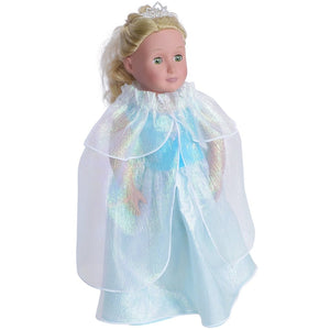 Doll Frozen princess style dress and cape set
