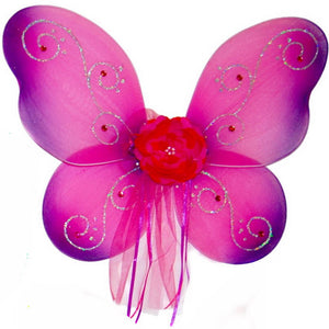 Girls fairy wings fuchsia with purple