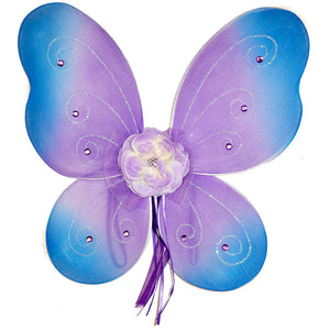 Girls fairy wings lilac with blue