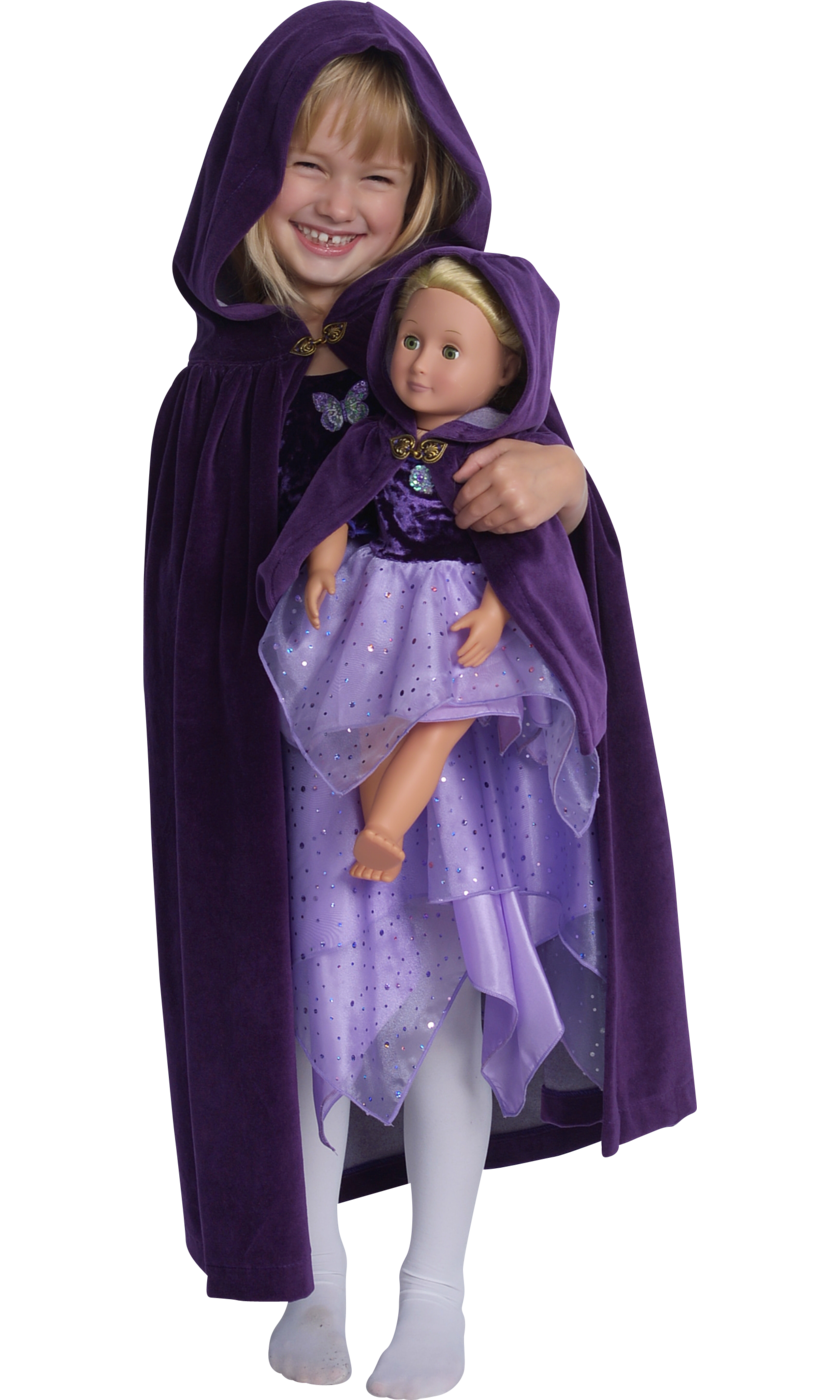 Storybook Velour Doll Cape - Fairy Finery