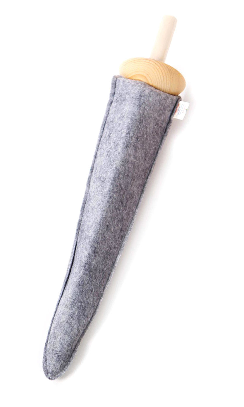grey soft felt toy sword with wood handle